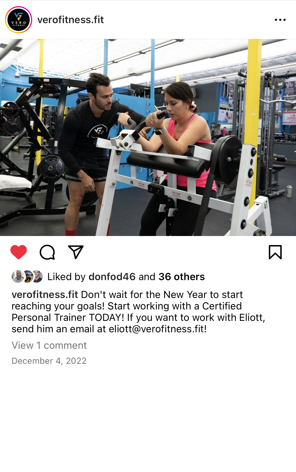 Vero Fitness social post 9
