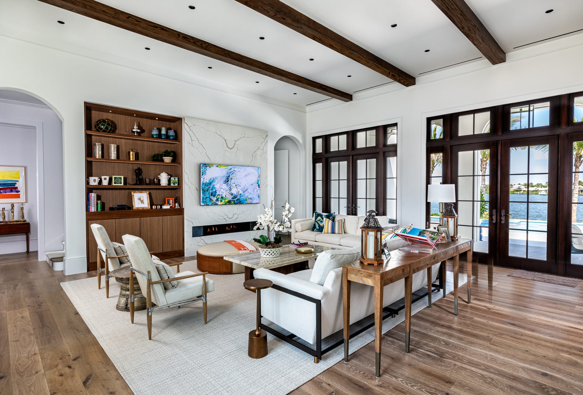 Builders East, Riomar riverfront living room