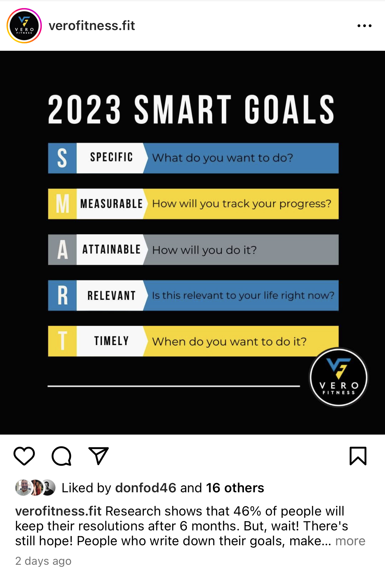 Vero Fitness social post 3
