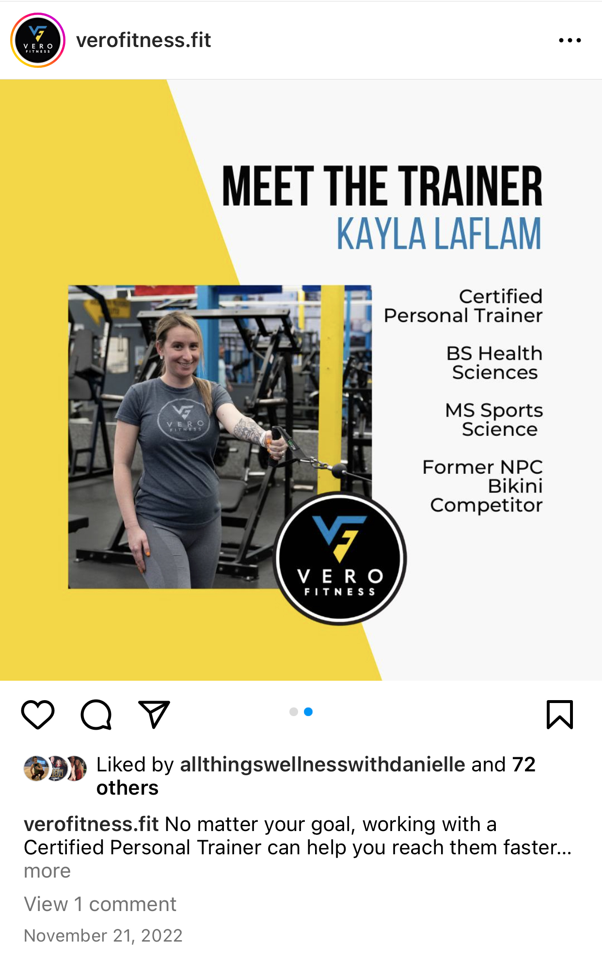 Vero Fitness social post 6