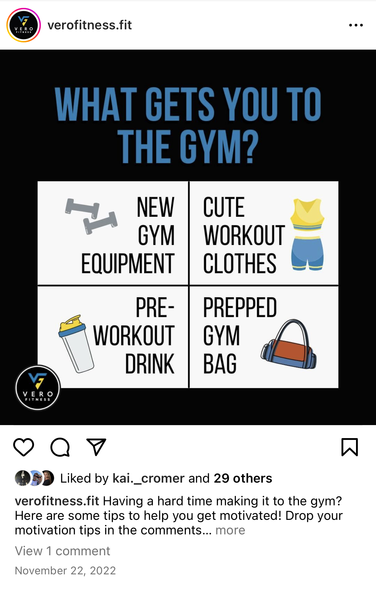 Vero Fitness social post 7