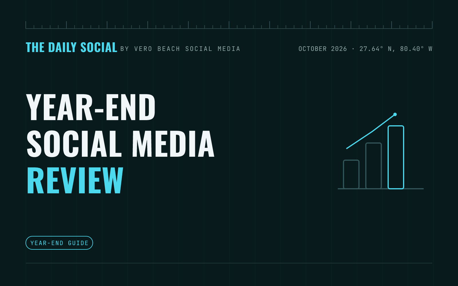 The Daily Social branded cover: How to Do a Year-End Social Media Review and Plan Your Next Year, by Vero Beach Social Media