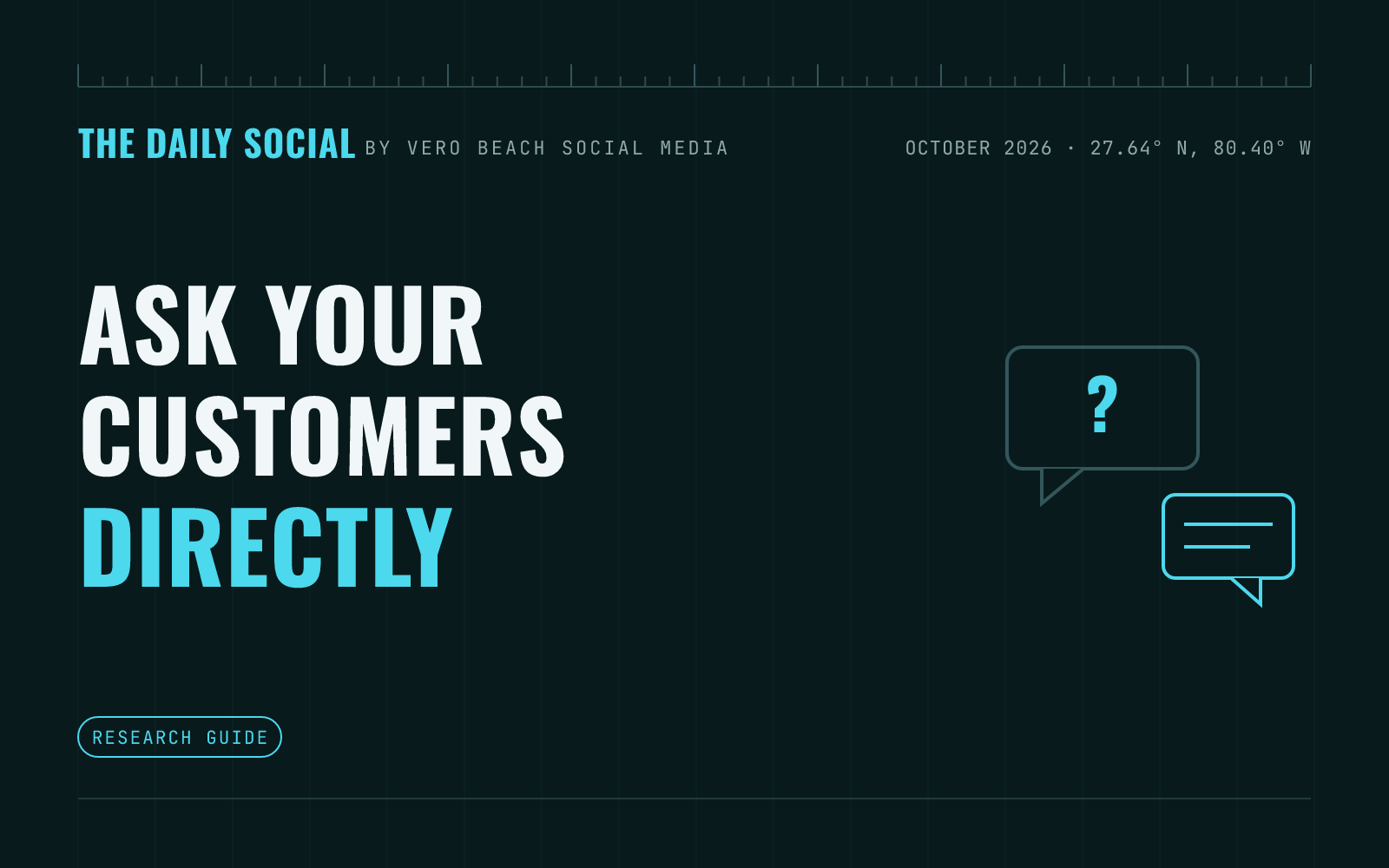 The Daily Social branded cover: How to Use Polls and Surveys on Social Media to Learn What Your Local Customers Want, by Vero Beach Social Media